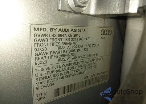 2019 Audi Q7 55 Premium/55 Se Premium из США, поврежденный, VIN WA1LAAF72KD008529